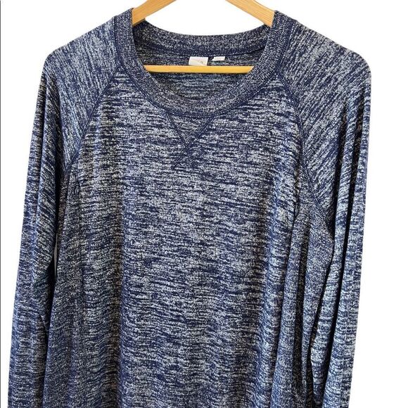 GAP MATERNITY Blue Soft Long Sleeve Long Fit Pullover Zipper Detail Top L - Picture 2 of 8